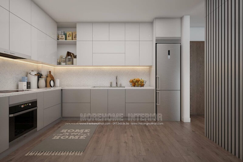 Nội thất căn bếp gọn gàng, thuận tiện cho công việc nấu nướng Thiết kế nhà bếp đẹp
