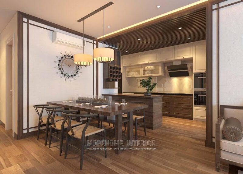 Bộ bàn ăn đẹp với kiểu dáng đơn giản nhưng không kém phần tinh tế sang trọng