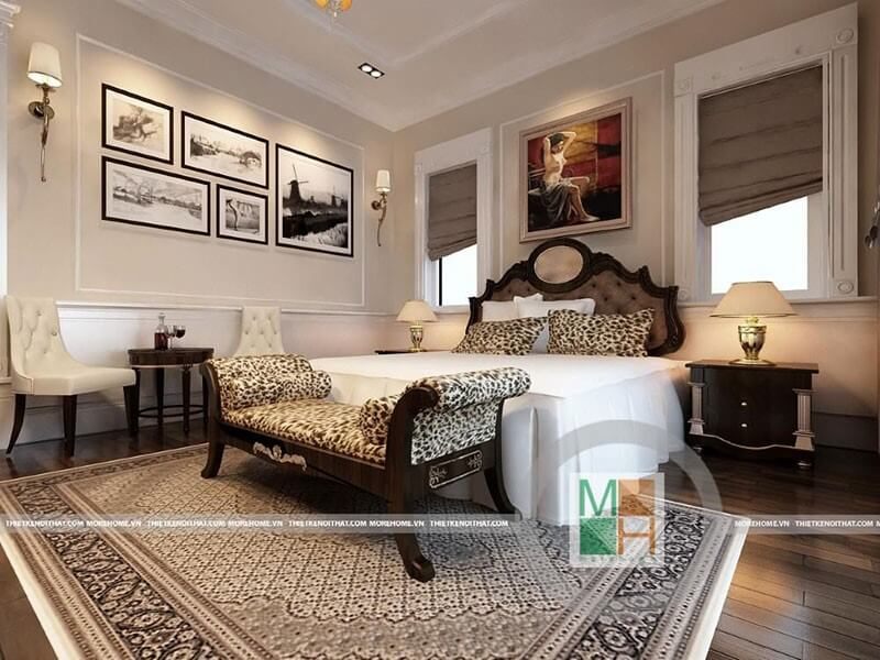 Bộ tranh canvas treo tường phòng ngr ấn tượng giúp căn phòng không bị quá nhiều góc trống trải